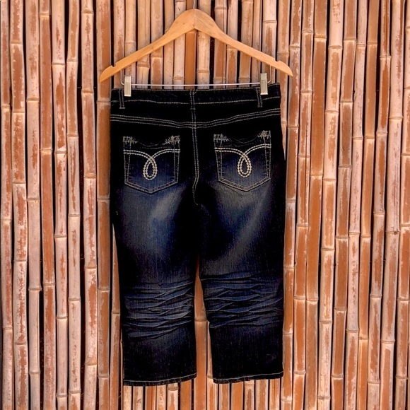 EIGHTY EIGHT Dark Blue Crop Jeans - Picture 8 of 10